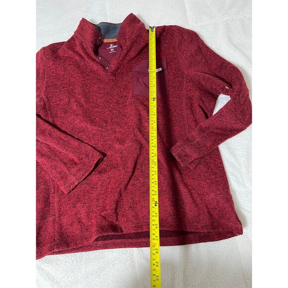 WOOLRICH men's quarter zip pullover size xxl dark red long sleeve‎ - Picture 4 of 5